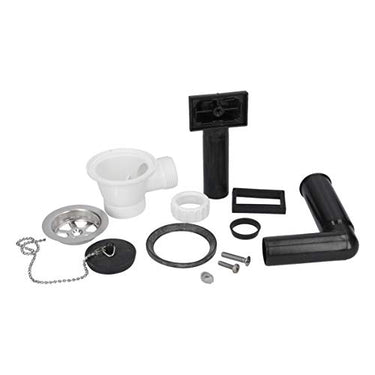 BLANCO Ablaufgarnitur 1 ½'' | Ab- und Überlaufset zum Nachrüsten von Spülen und Becken. Harmonisches Zusammenspiel mit Armaturen, Spülmittelspender und Zugknopf in schwarz matt im Sale
